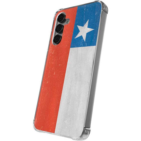 Chile Flag Distressed Galaxy S24 Plus Clear Case